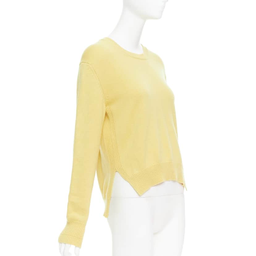 Celine Anagram Logo Sweater Yellow Cashmere Very good condition - Front View
