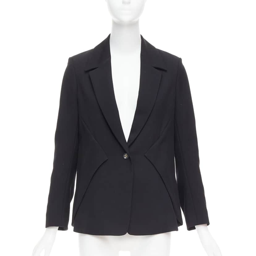 Yves Saint Laurent Deconstructed Blazer Black Wool Very good condition - Front View