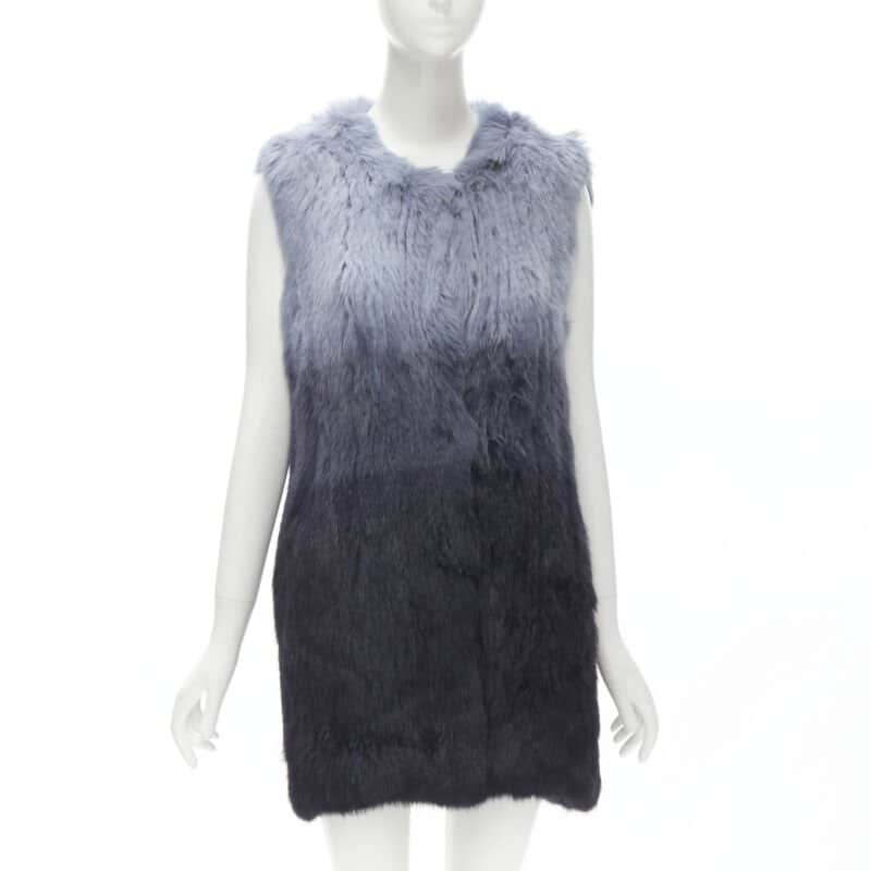 Theory Blue Fur Gradient Vest Blue Fur Never worn - Front View