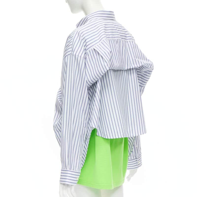Balenciaga 2 Way Draped Top Green Cotton Very good condition - Front View