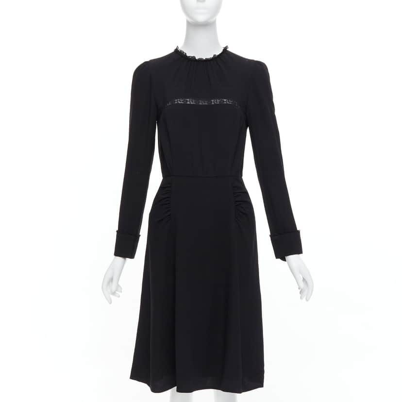 Prada Lace Fit Dress Black Good condition - Front View