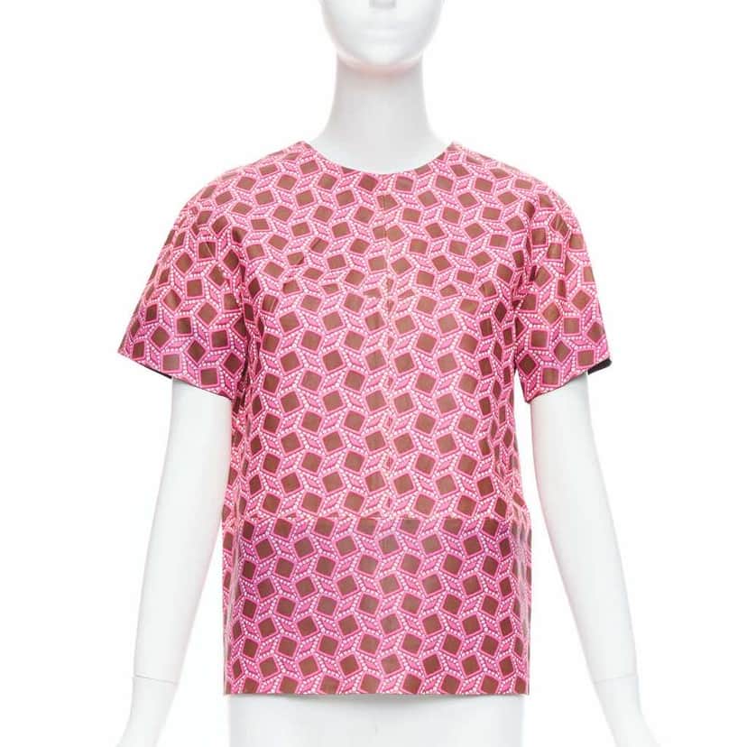 Louis Vuitton Lattice Leather Top Pink Leather Good condition - Front View