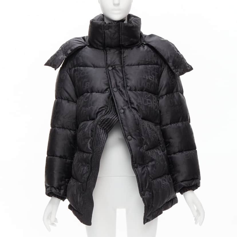 Balenciaga Black Swing Puffer Black Polyester Never worn, with tag - Front View