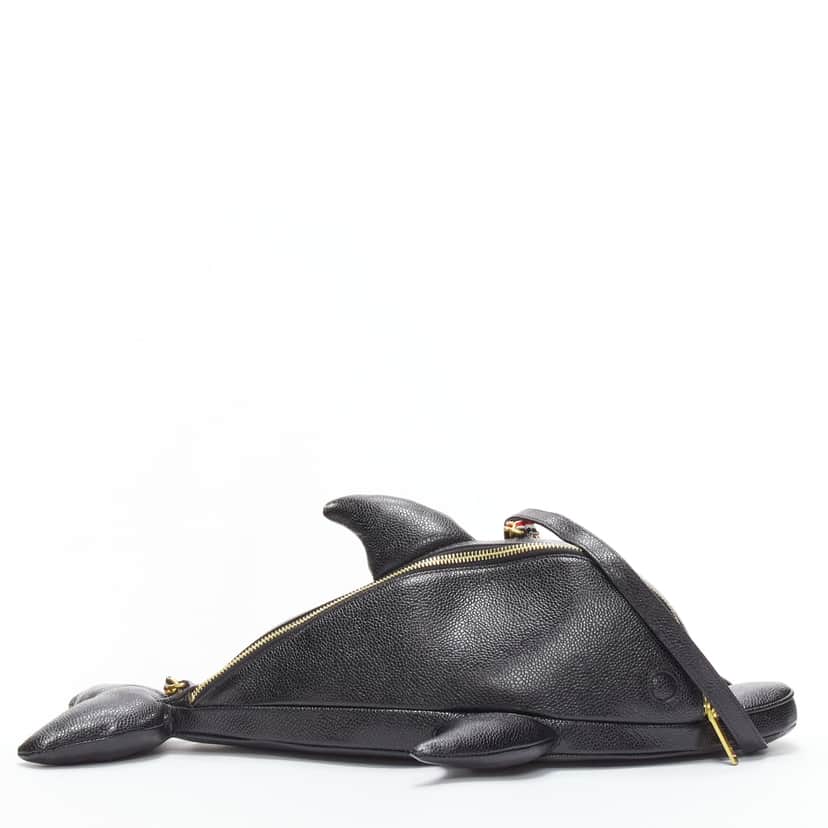 Thom Browne Dolphin Black Leather Never worn - Front View