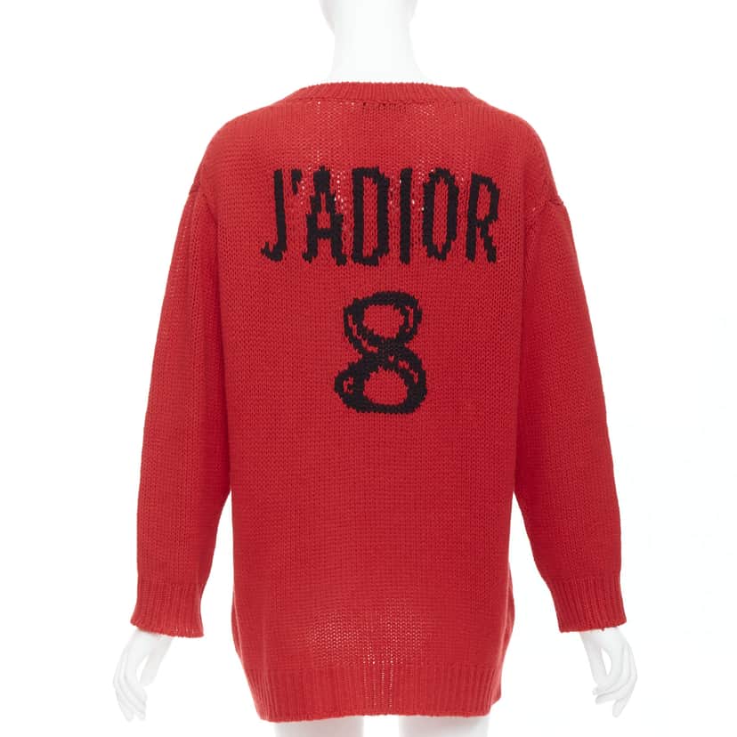 Dior Oversized Sweater Red Cashmere Very good condition - Front View