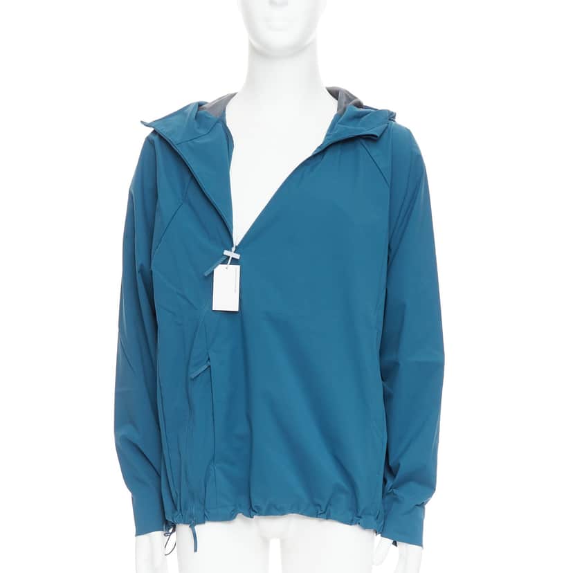 Post Archive Faction Teal Zip Jacket Blue Polyester Never worn, with tag - Front View