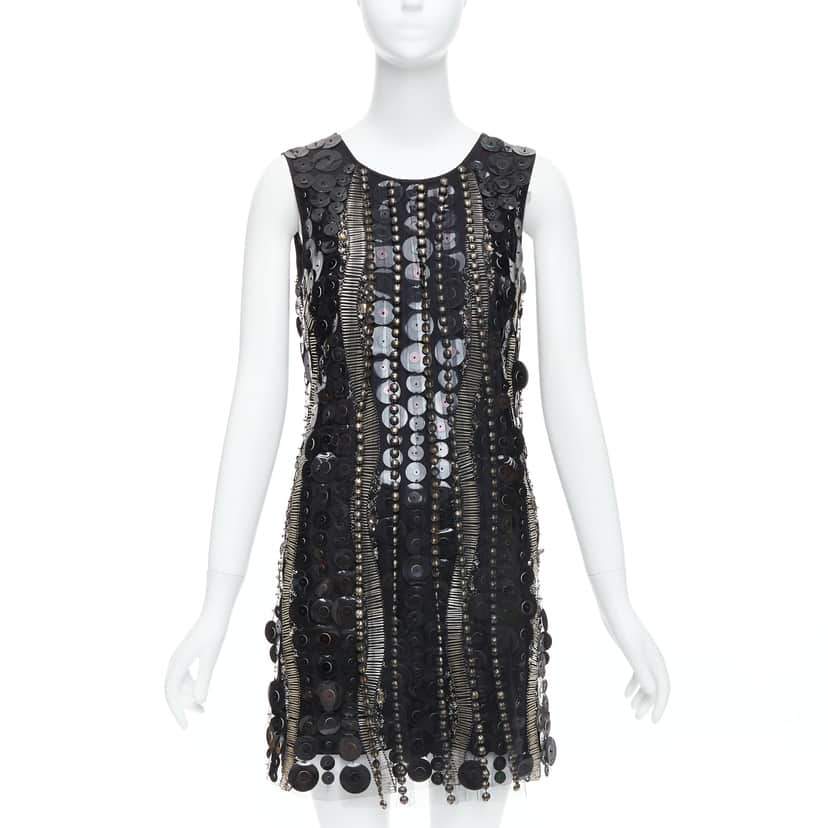 Collette Dinnigan Jewelled Party Dress Black Good condition - Front View