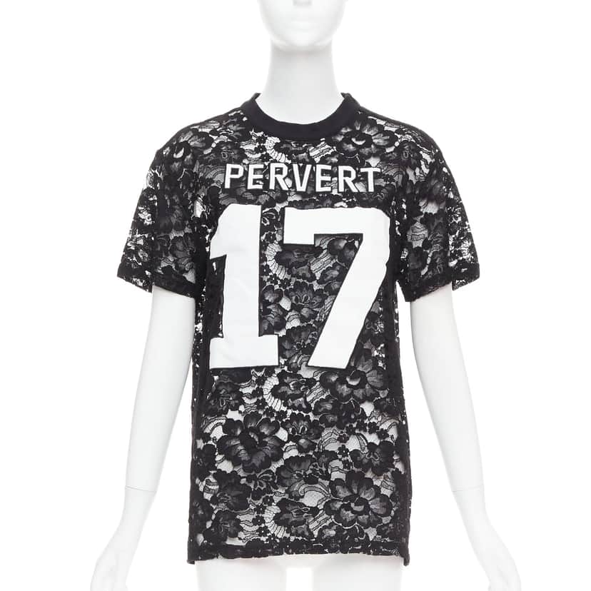Givenchy Pervert Lace Tee Black Cotton Very good condition - Front View