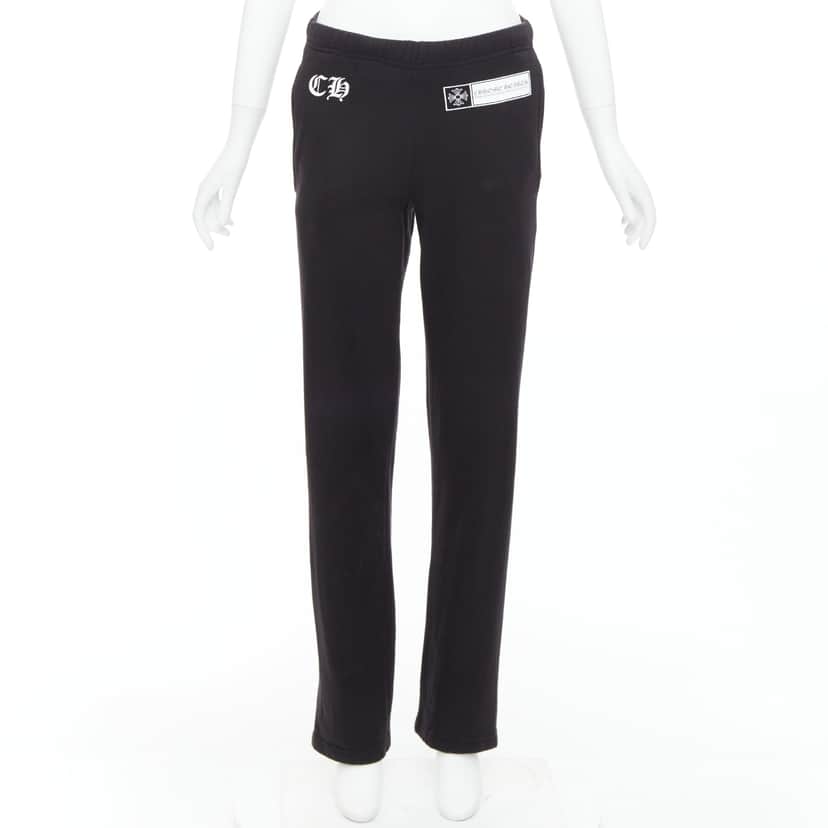 Chrome Hearts Logo Jogger Pants Black Cotton Good condition - Front View
