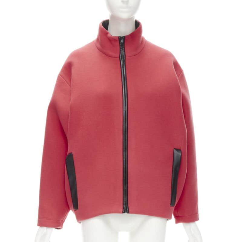 Balenciaga Red Wool Cocoon Bomber Red Wool Never worn - Front View