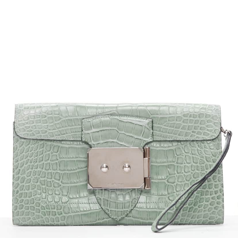Hermès Goodlock Green Leather Good condition - Front View