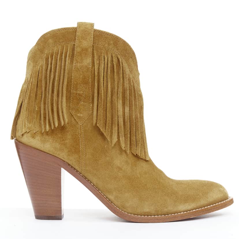 Saint Laurent New Western 80 Brown Suede Very good condition - Front View