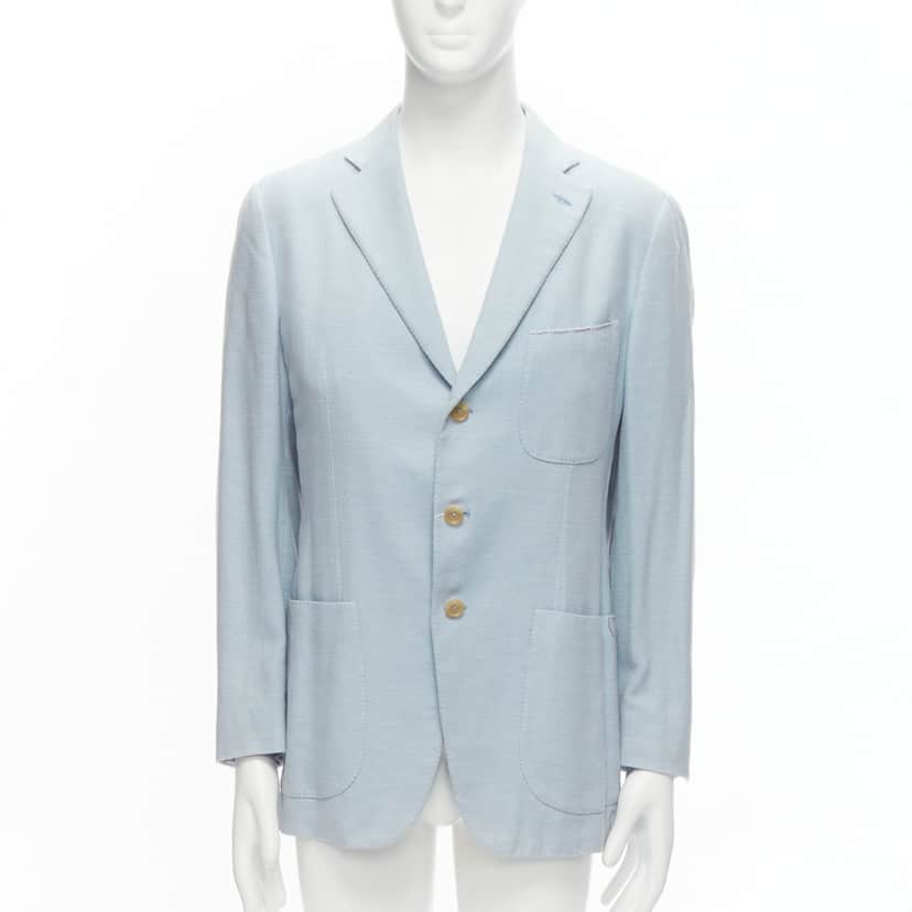 Isaia Dustin Blue Cotton Very good condition - Front View