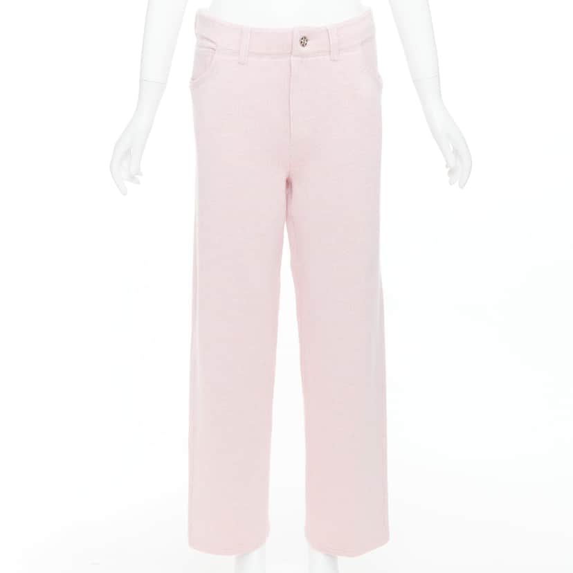Barrie Pink Knit Pants Pink Cashmere Very good condition - Front View