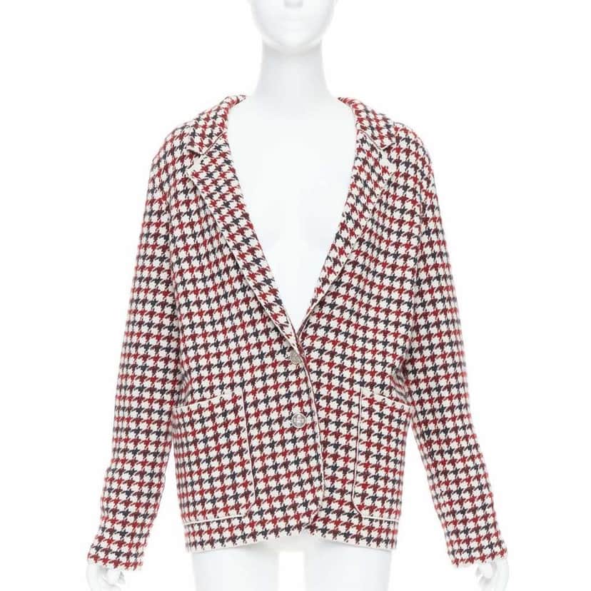 Barrie Burgundy Knit Blazer Burgundy Cashmere Very good condition - Front View