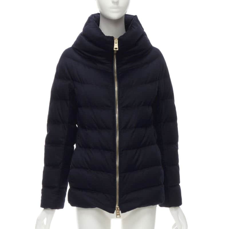 Herno Navy Lightweight Puffer Navy Polyester Never worn - Front View