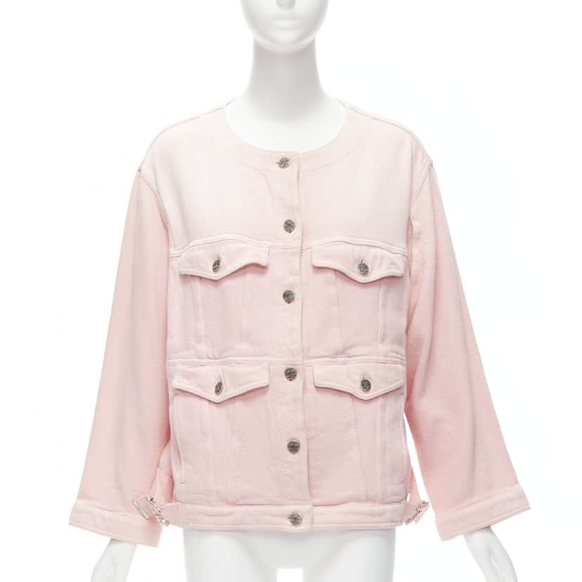 Chanel Pink Oversized Cotton Jacket Pink Cotton Very good condition - Front View