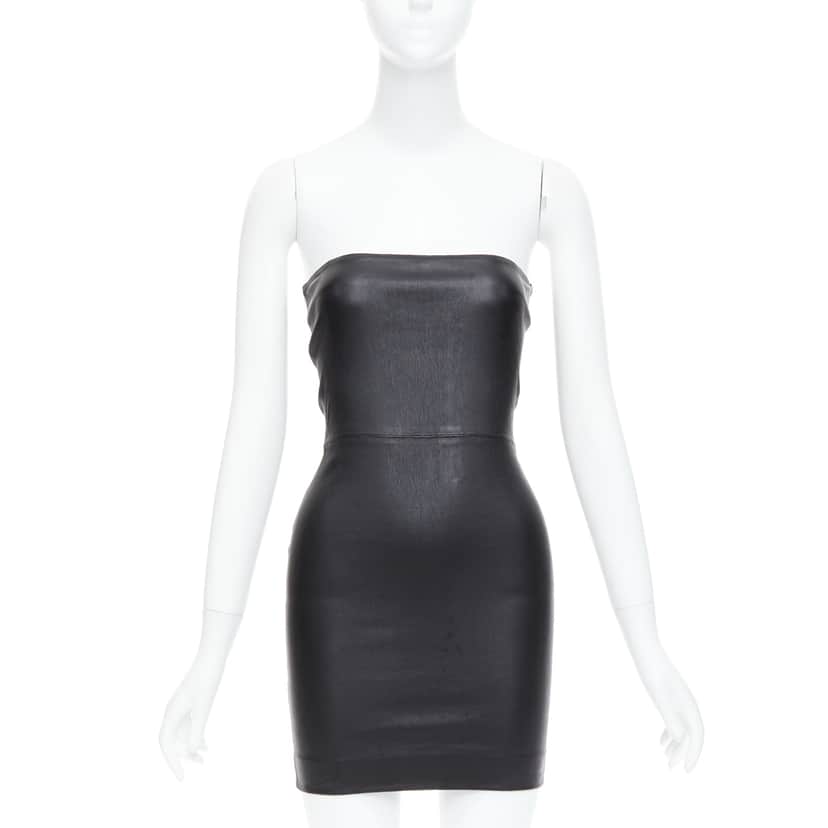 SPRWMN Leather Tube Dress Black Leather Good condition - Front View