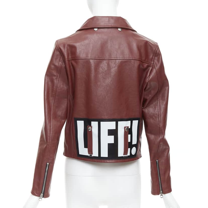 Golden Goose Burgundy Biker Jacket Burgundy Leather Very good condition - Front View
