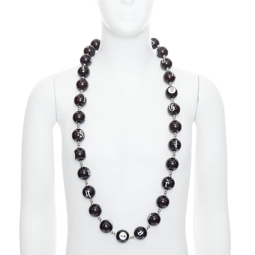 John Galliano Gothic Necklace Black Plastic Good condition - Front View