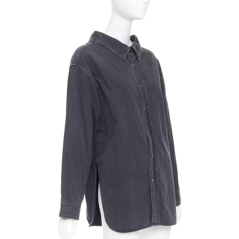 Balenciaga Denim Swing Shirt Black Cotton Never worn - Front View