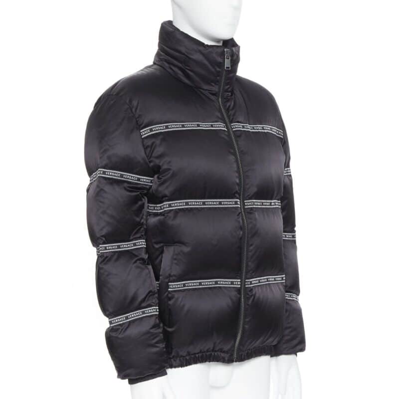 Versace Black Ribbon Jacket Black Never worn, with tag - Front View
