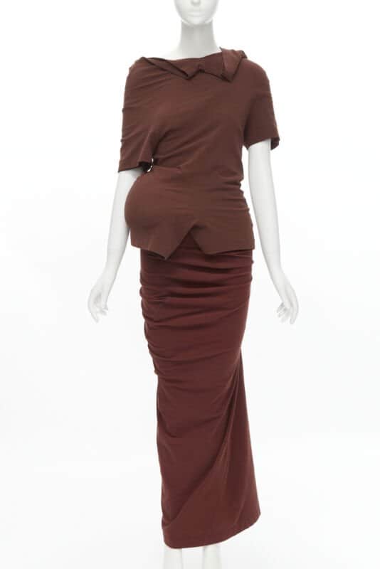 Comme Des Garcons Lumps Bumps Set Brown Viscose Very good condition - Front View