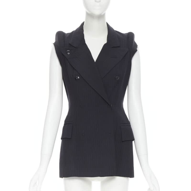 Maison Martin Margiela Deconstructed Shoulder Jacket Black Cotton Very good condition - Front View