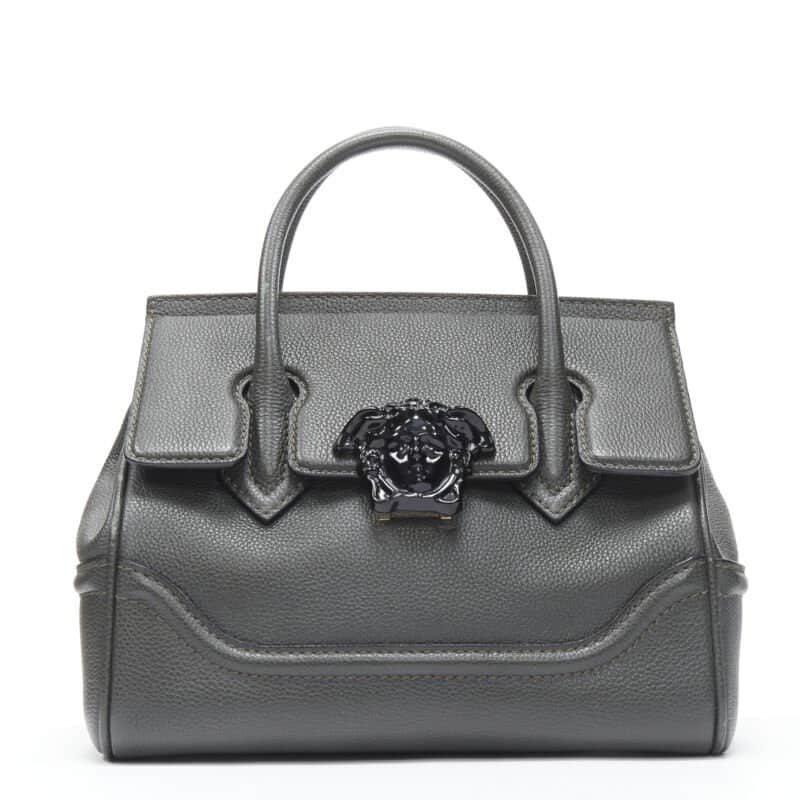 Versace Medusa Crossbody Bag Green Leather Very good condition - Front View