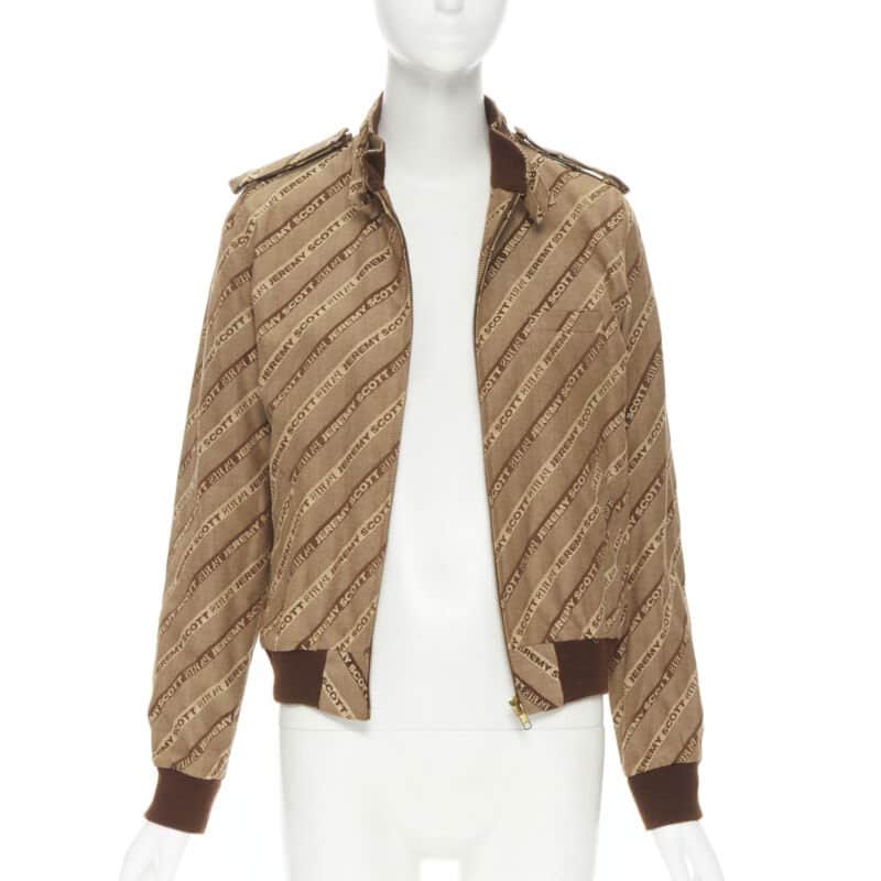 Jeremy Scott Brown Aviator Bomber Brown Cotton Fair condition - Front View