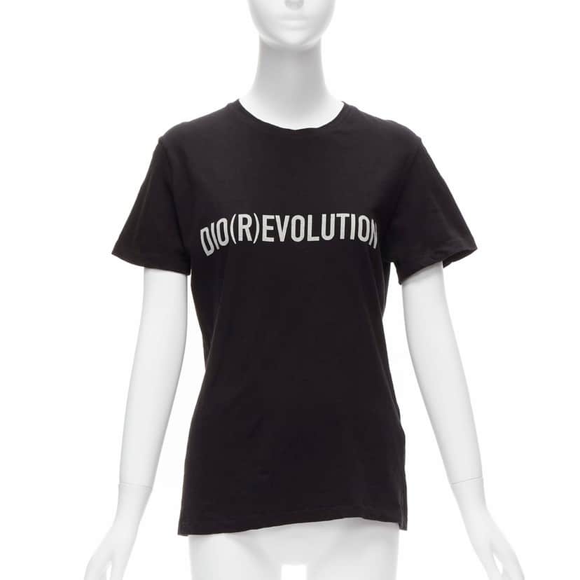 Christian Dior Logo Print Tee Black Cotton Very good condition - Front View