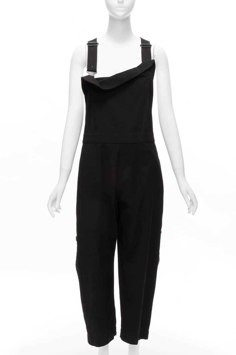Yohji Yamamoto Button Drop Dungaree Black Cotton Good condition - Front View
