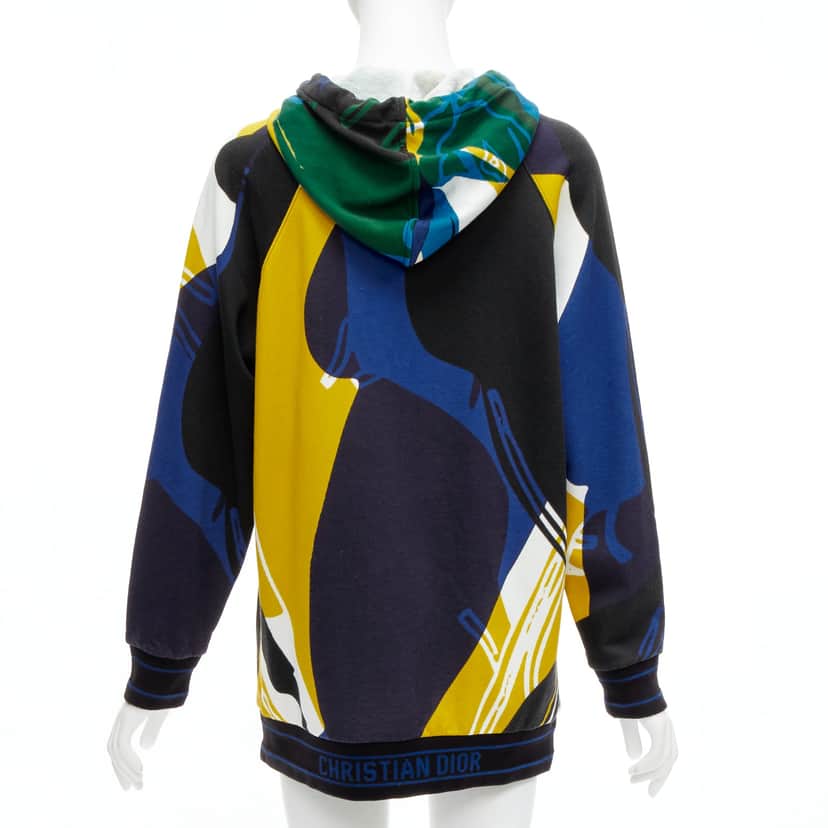 Christian Dior Logo Hem Hoodie MultiColor Cotton Never worn - Front View