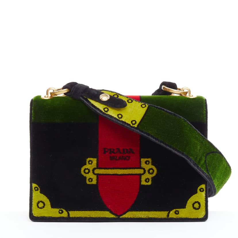 Prada Cahier MultiColor Velvet Good condition - Front View