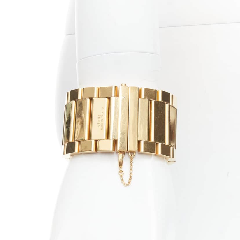 Celine Gold Watch Link Bracelet Gold Metal Very good condition - Front View