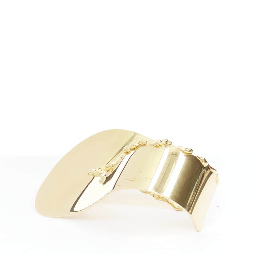 Celine Gold Tear Statement Bangle Gold Metal Good condition - Front View