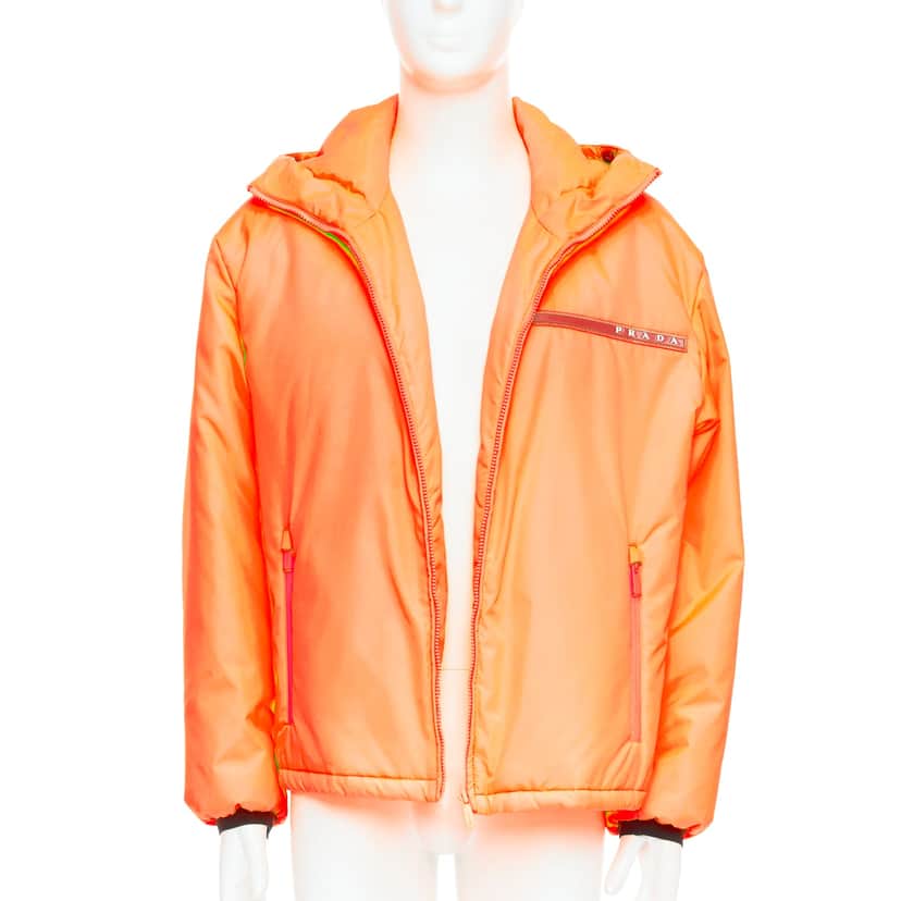 Prada Neon Orange Puffer Orange Never worn, with tag - Front View