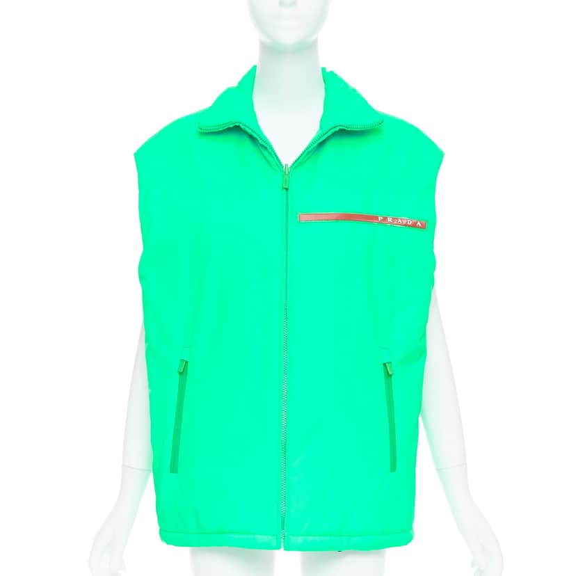 Prada Neon Green Vest Green Never worn, with tag - Front View
