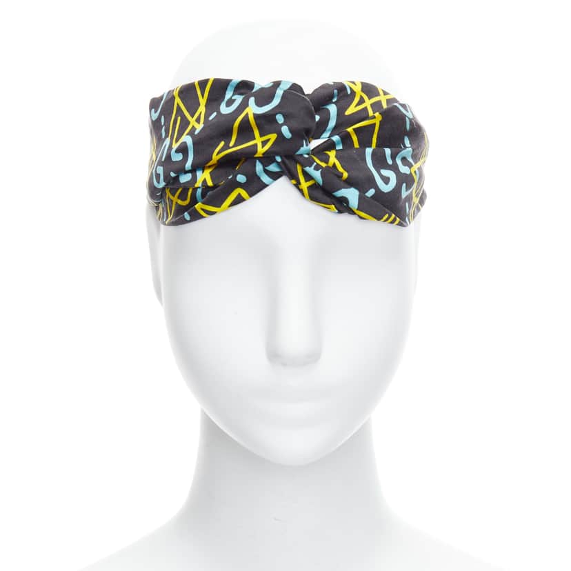 Gucci Silk Twist Headband Black Good condition - Front View