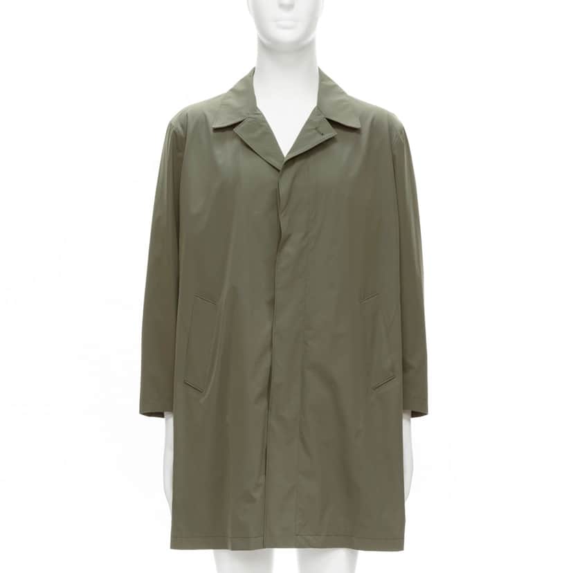 Loro Piana Green Longline Jacket Khaki Polyamide Good condition - Front View