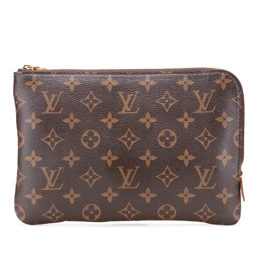 Louis Vuitton Monogram Etui Voyageur PM Brown Canvas Good condition - Front View