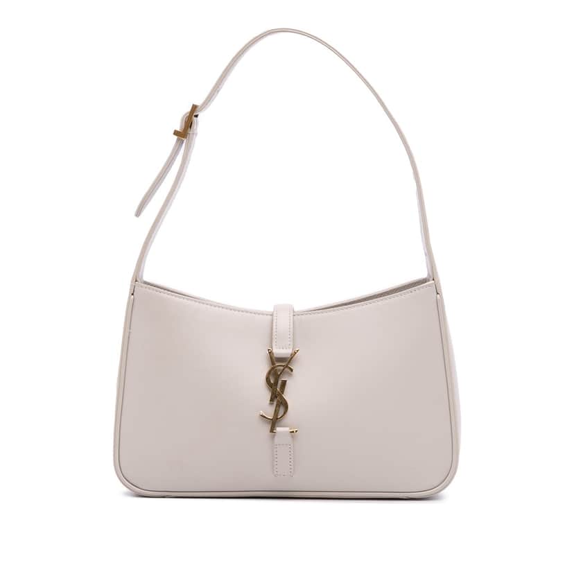 Saint Laurent Leather Le 5 a 7 Shoulder Bag White Leather Good condition - Front View