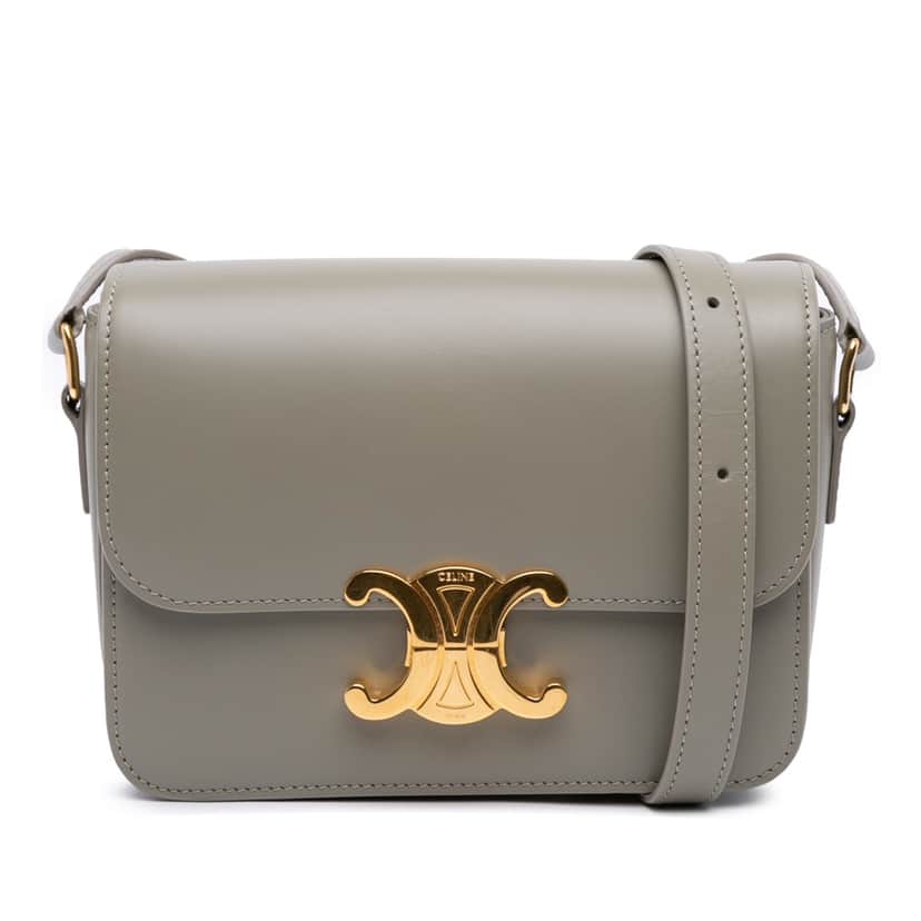 Celine Teen Shiny Calfskin Triomphe Crossbody Other Leather Good condition - Front View