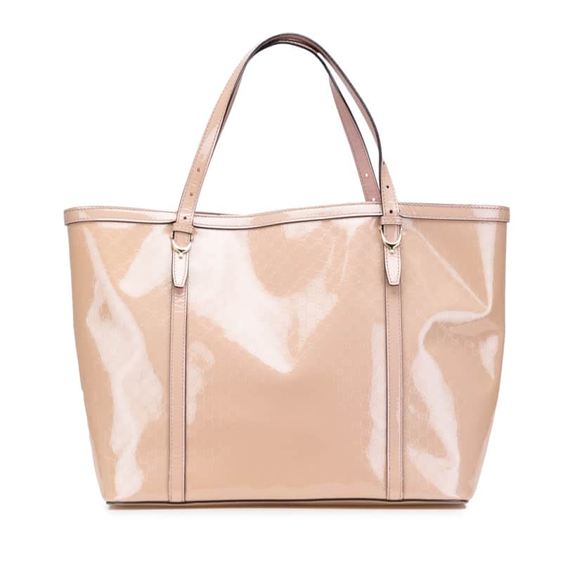 Gucci Microguccissima Patent Nice Tote Brown Leather Good condition - Front View