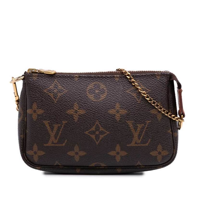 Louis Vuitton Monogram Mini Pochette Accessoires Brown Canvas Good condition - Front View