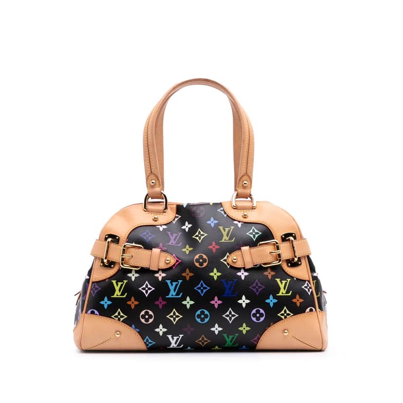 Louis Vuitton Monogram Multicolore Claudia Black Canvas Good condition - Front View