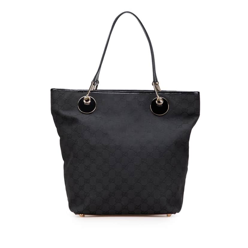 Gucci GG Canvas Eclipse Tote Black Good condition - Front View