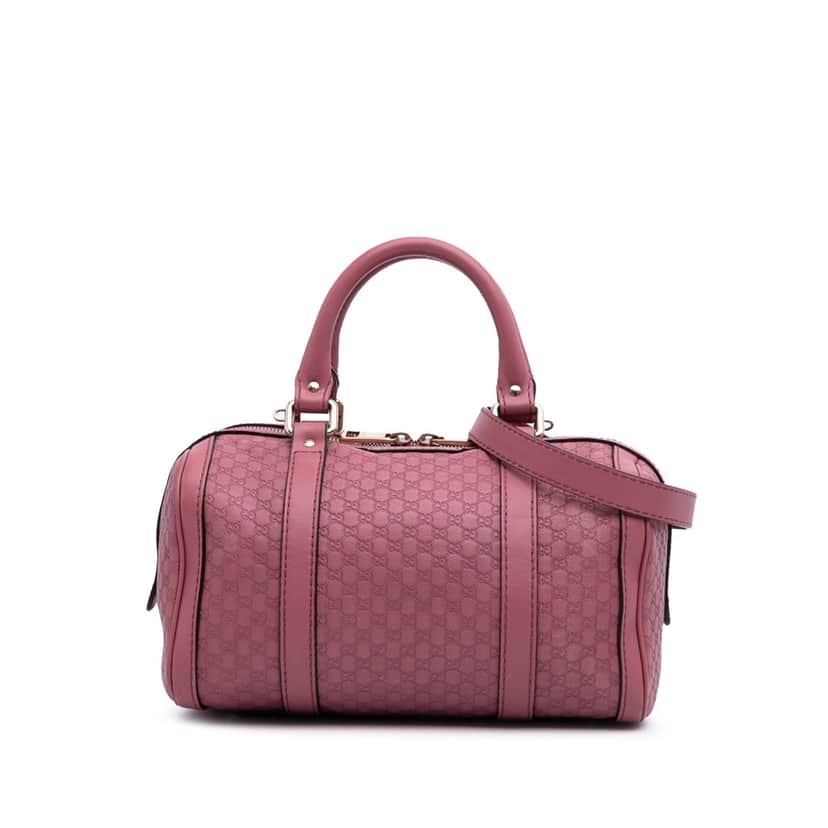 Gucci Small Microguccissima Joy Boston Bag Pink Leather Good condition - Front View