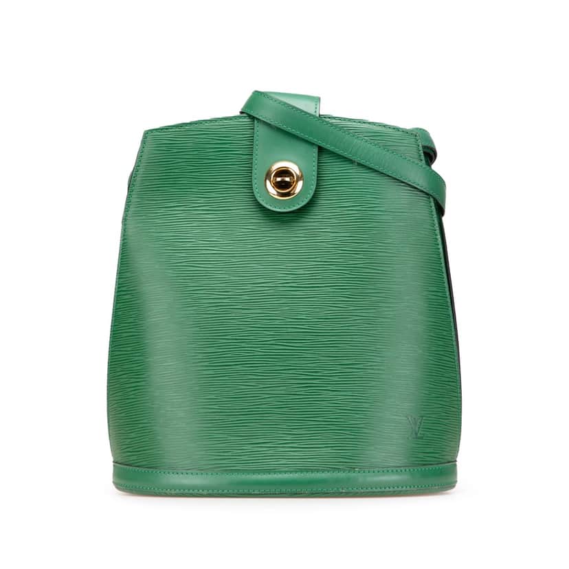 Louis Vuitton Epi Cluny Green Leather Fair condition - Front View