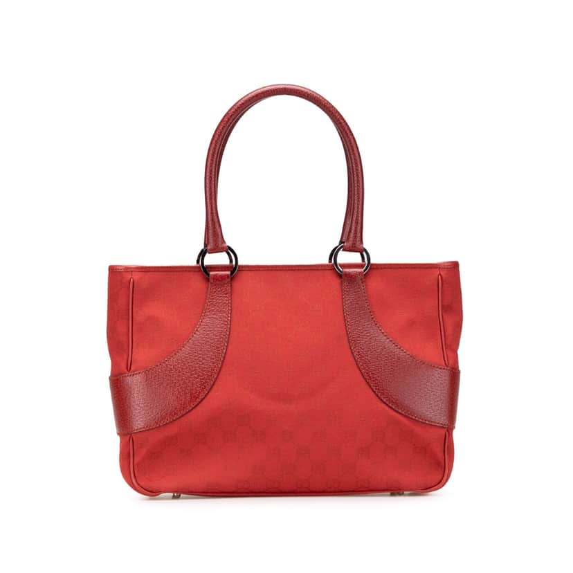 Gucci GG Canvas Tote Red Good condition - Front View
